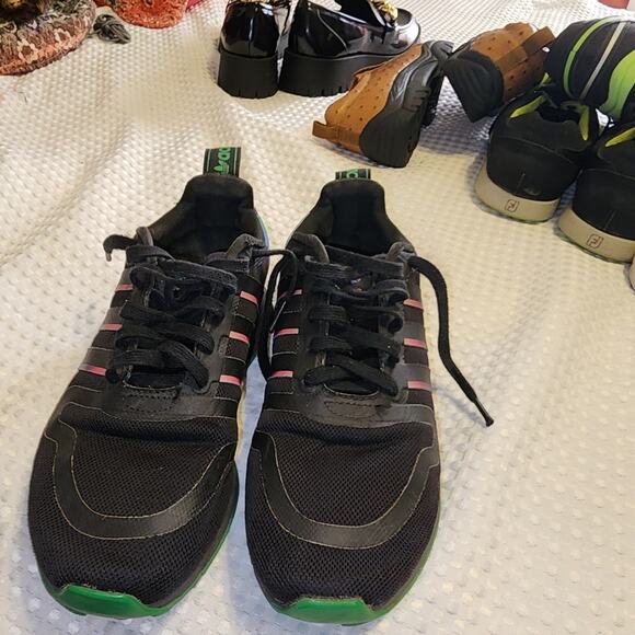 ADIDAS EUC WOMEN'S SIZE 7 RAINBOW ATHLETIC SNEAKERS SHOES - Picture 2 of 11